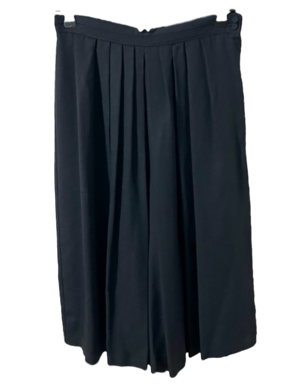 Vintage Unbranded Pleated Front Gaucho Pants Wide Legs Zip Closure with Buttons